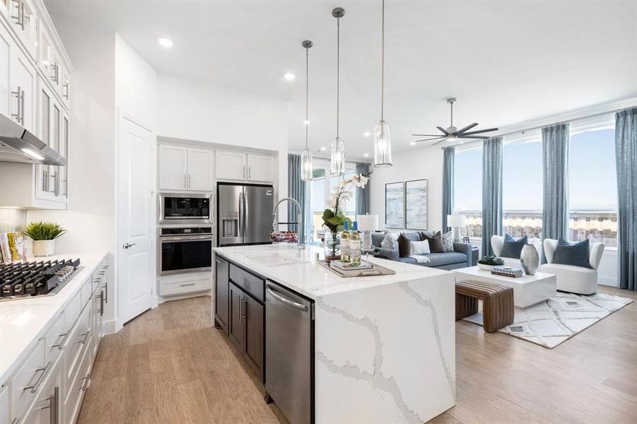 Furnished interior view inside a new home in Trinity Falls, McKinney (Image 8).