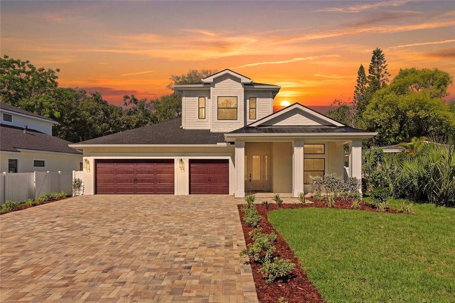 Front exterior of a new home in , Safety Harbor, FL, highlighting curb appeal (Image 22).