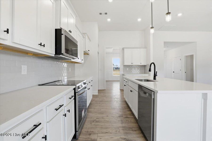 Furnished interior view inside a new home in Wood Creek Landing, Leland (Image 5). Furnished interior view inside a new home in Wood Creek Landing, Leland (Image 5).