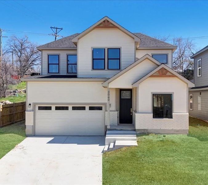 Front exterior of a new home in , Fort Worth, TX, highlighting curb appeal (Image 2). Front exterior of a new home in , Fort Worth, TX, highlighting curb appeal (Image 2).