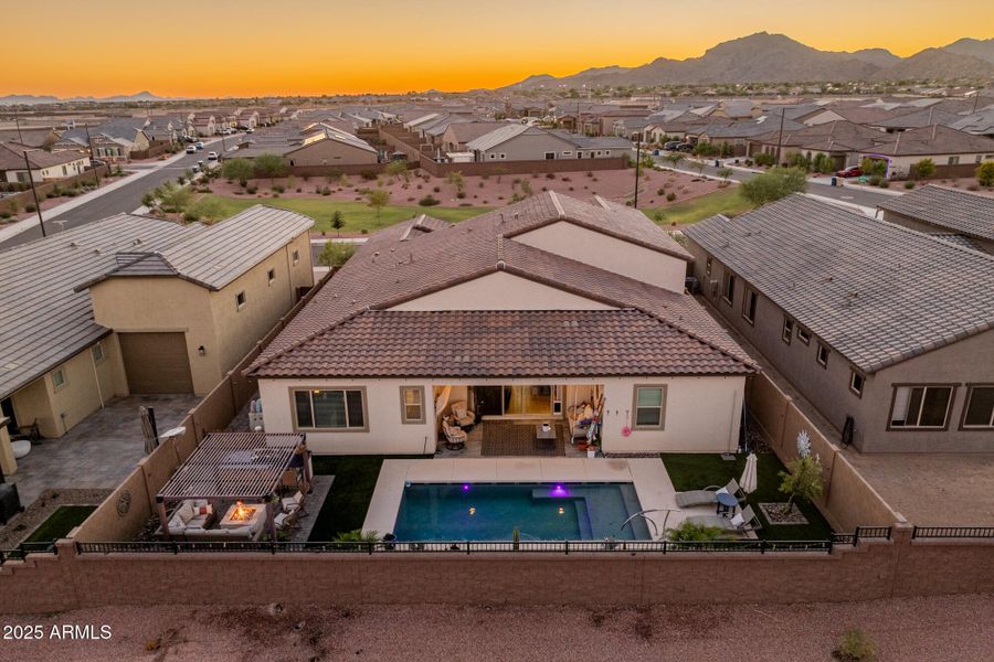 Back aerial view Back aerial view