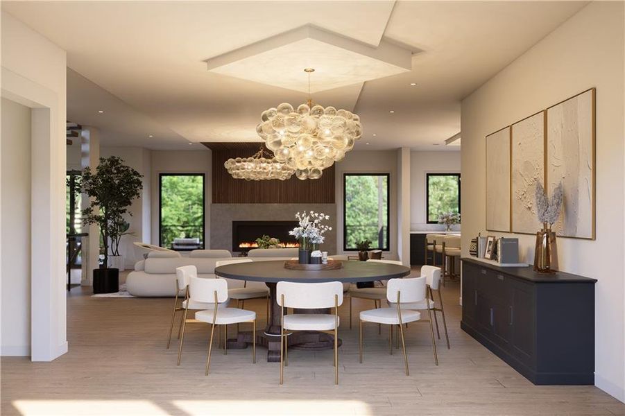 Furnished interior view inside a new home in , Suwanee (Image 4).