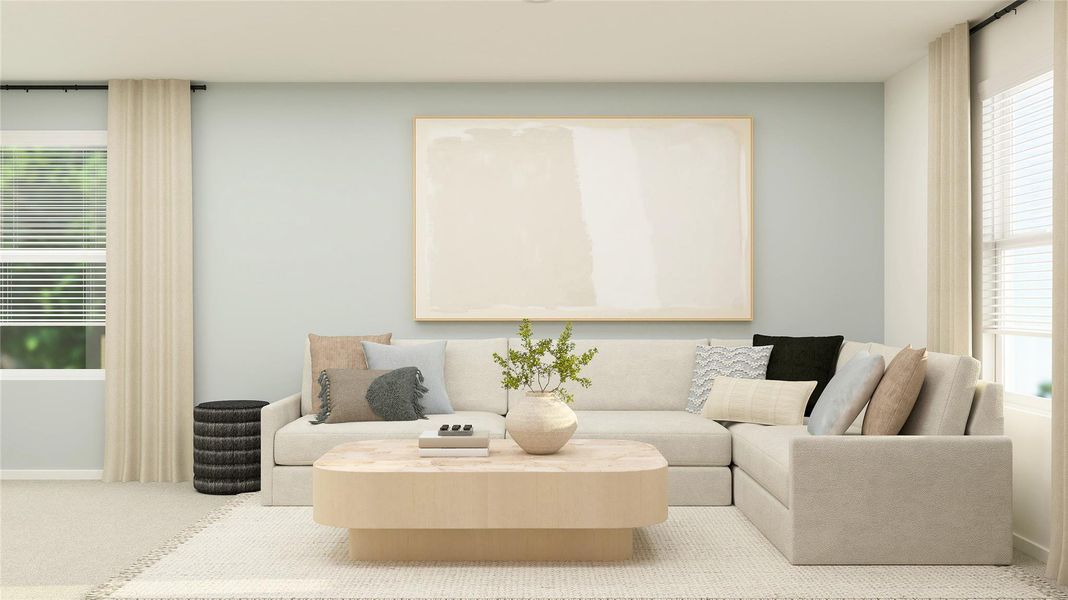 Furnished interior view inside a new home in Firefly Pointe: Classic Collection, Hutto (Image 7). Furnished interior view inside a new home in Firefly Pointe: Classic Collection, Hutto (Image 7).