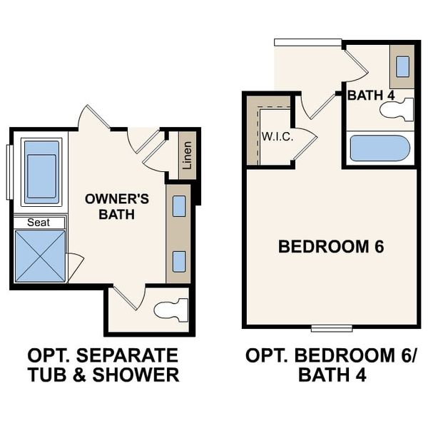 2D floor plan layout for the Mesa by Century Communities in Lux at Evelyn, Austin, TX (Image 4).