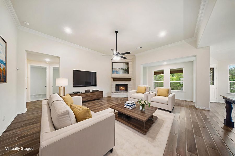 Furnished interior view inside a new home in Vista Oaks Estates, Royse City (Image 4).