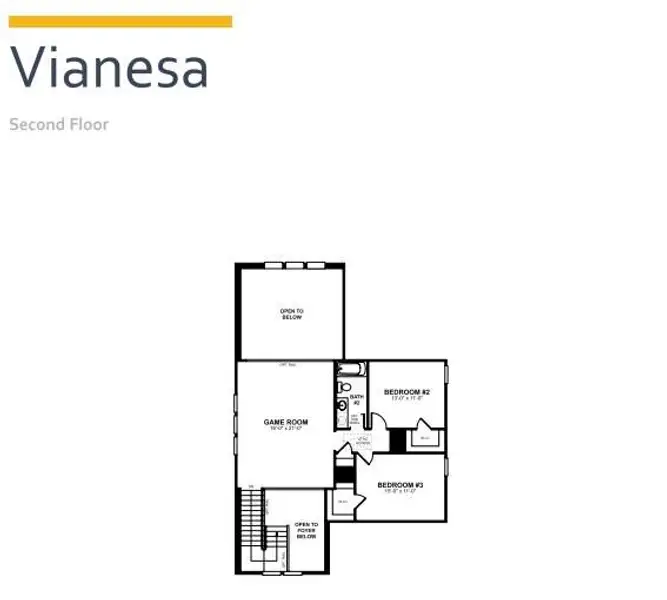 2D floor plan layout of this home in Cedar Brook, Leander, TX (Image 3).
