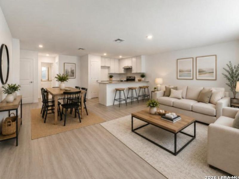 Furnished interior view inside a new home in Mission del Lago, San Antonio (Image 11). Furnished interior view inside a new home in Mission del Lago, San Antonio (Image 11).