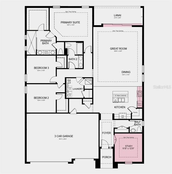 2D floor plan layout of this home in Colbert Landings, Palm Coast, FL (Image 2). 2D floor plan layout of this home in Colbert Landings, Palm Coast, FL (Image 2).