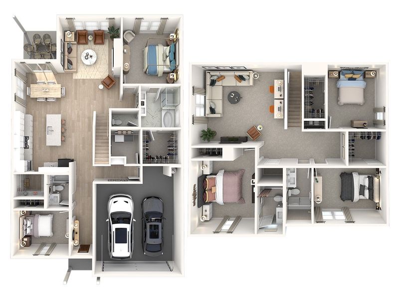 2D floor plan layout for the Sherwood by Meritage Homes in Mansker Farms - Bronze Series, Hendersonville, TN (Image 4).