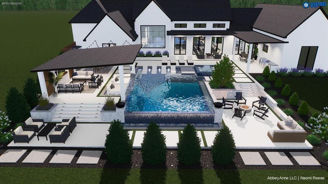 Exterior rendering of this home design in , Gunter, TX (Image 5).