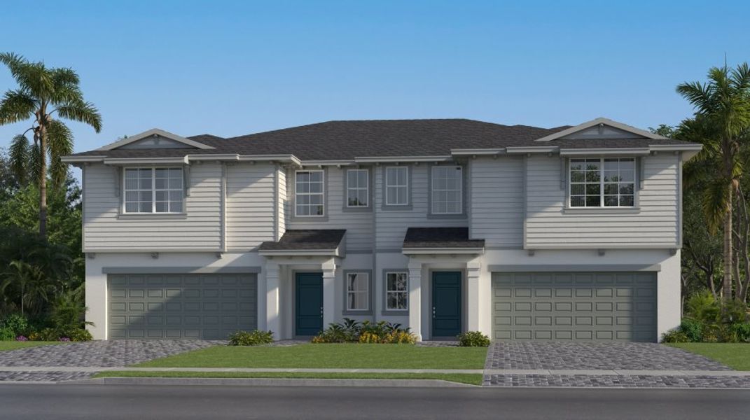 Front exterior of a new home in Arden, Loxahatchee, FL, highlighting curb appeal (Image 1). Front exterior of a new home in Arden, Loxahatchee, FL, highlighting curb appeal (Image 1).