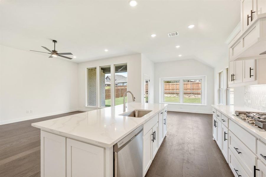 Furnished interior view inside a new home in Willow Wood Classic 50, McKinney (Image 6). Furnished interior view inside a new home in Willow Wood Classic 50, McKinney (Image 6).