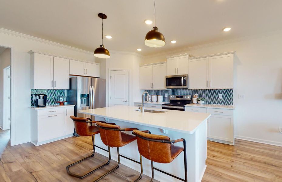 Furnished interior view inside a new home in Hamlet at Carothers Crossing, La Vergne (Image 54).