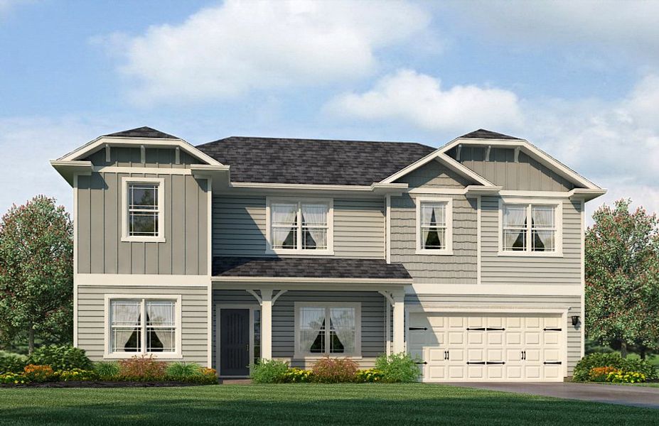 Representative exterior photo of a completed home built from the 2721 by Adams Homes in Hidden Pines, Cameron, NC (Image 18).