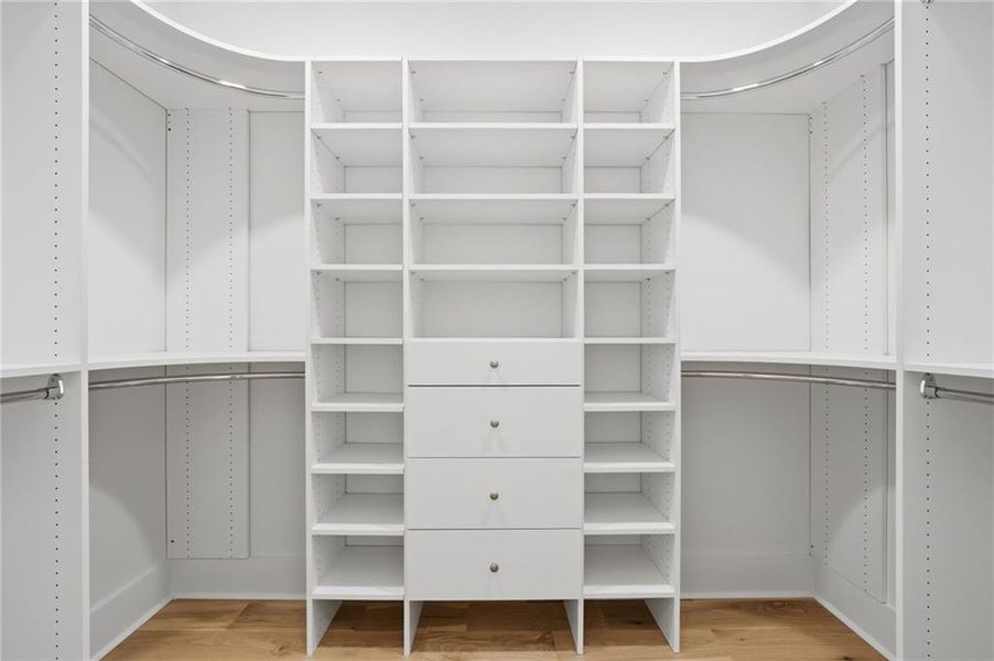 Furnished interior view inside a new home in , White (Image 12).