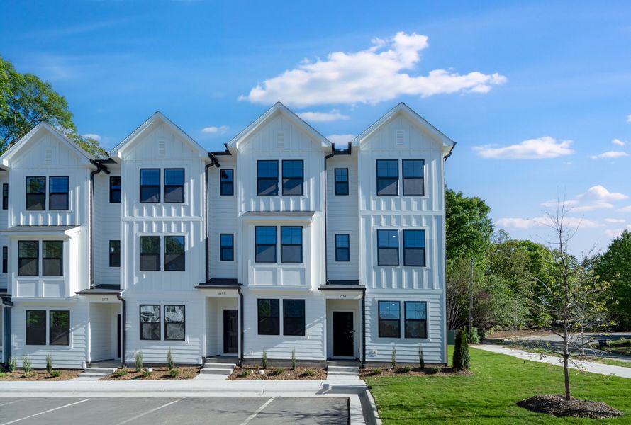 Front exterior of a home in the Crescent Townes community, located in Raleigh, NC (Image 13).