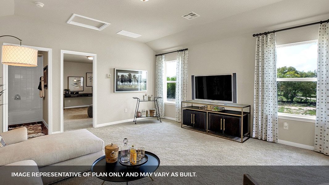 Furnished interior view inside a new home in Southgrove, Kyle (Image 5).