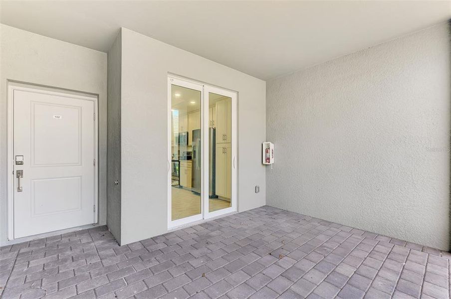 Exterior details and patio area of a home in Wellen Park Golf & Country Club, Venice (Image 25).