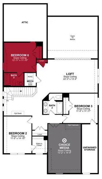 2D floor plan layout of this home in Enclave at Legacy Hills, Celina, TX (Image 3).