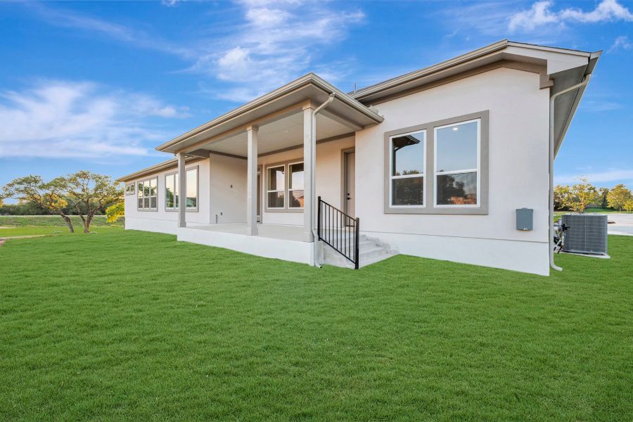 Exterior details and patio area of a home in Leander Estates, Leander (Image 3). Exterior details and patio area of a home in Leander Estates, Leander (Image 3).