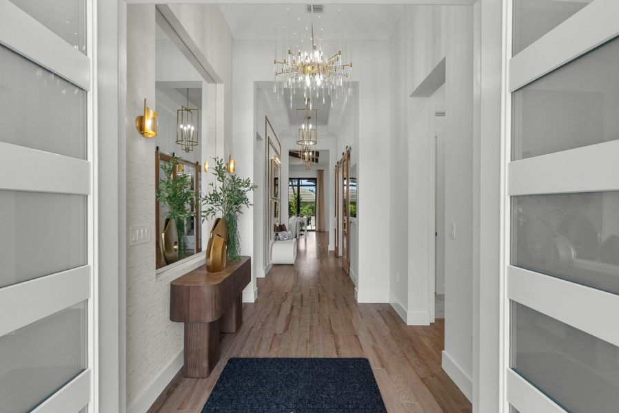 2D floor plan layout for the Indigo Grande 4 by GHO Homes in Seaglass, Vero Beach, FL (Image 49).