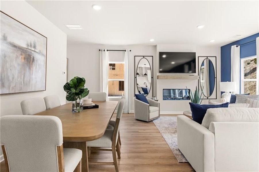 Furnished interior view inside a new home in The Bluffs, Canton (Image 16).
