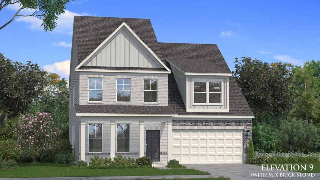 Representative exterior photo of a completed home built from the Wynwood by DRB Homes in Hamilton Lakes, Loganville, GA (Image 24).