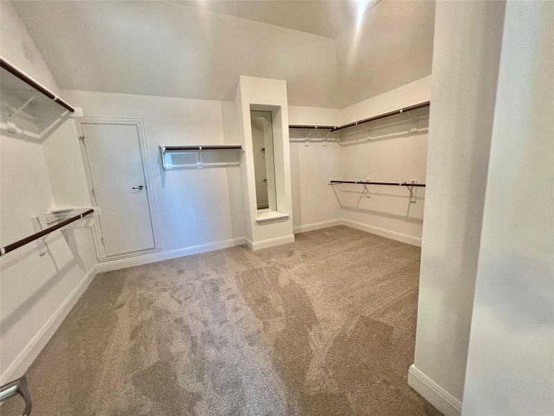 Walk in closet featuring carpet