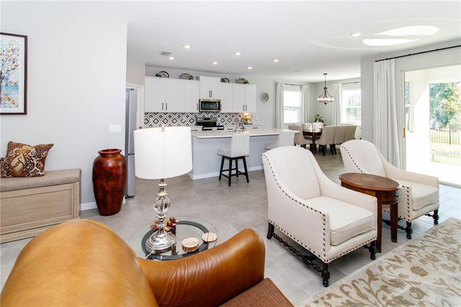 Furnished interior view inside a new home in Deerbrook, Land O' Lakes (Image 8). Furnished interior view inside a new home in Deerbrook, Land O' Lakes (Image 8).