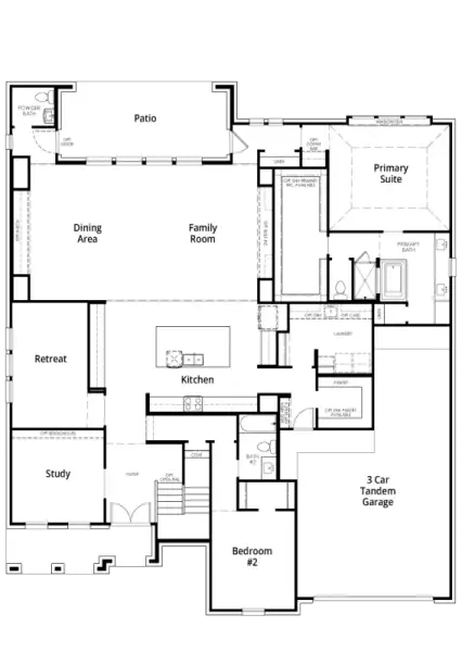 2D floor plan layout for the Thomas by Highland Homes in Monterra, Rockwall, TX (Image 5). 2D floor plan layout for the Thomas by Highland Homes in Monterra, Rockwall, TX (Image 5).