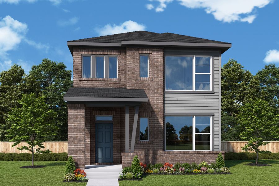 Representative exterior photo of a completed home built from the The Booker by David Weekley Homes in Jubilee 35', Hockley, TX (Image 10).