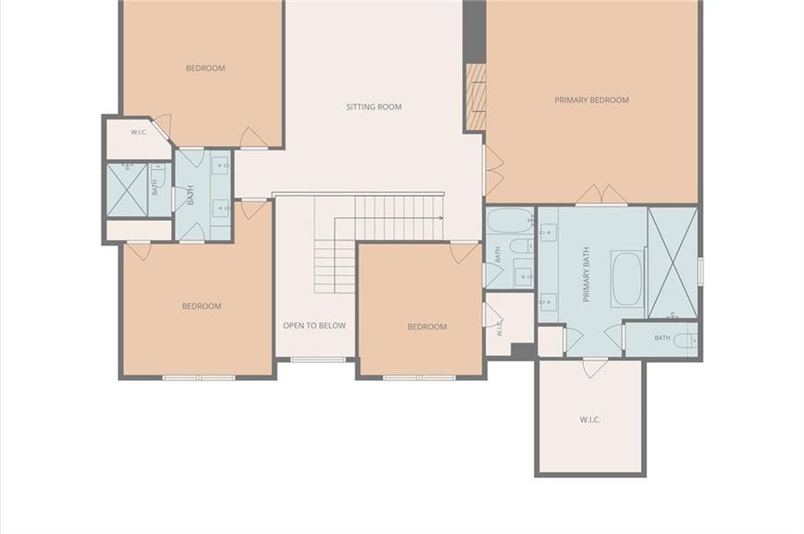 2D floor plan layout of this home in , Flowery Branch, GA (Image 7). 2D floor plan layout of this home in , Flowery Branch, GA (Image 7).