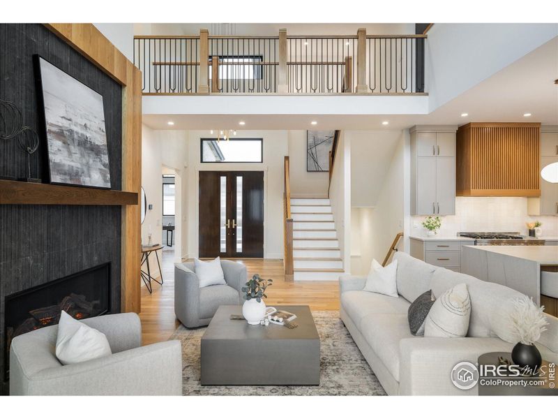 The two-story Entry and Great Room gives this comfortable home a feeling of grandeur.