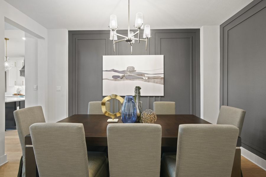 Furnished interior view inside a new home in Provence 50', Austin (Image 11).