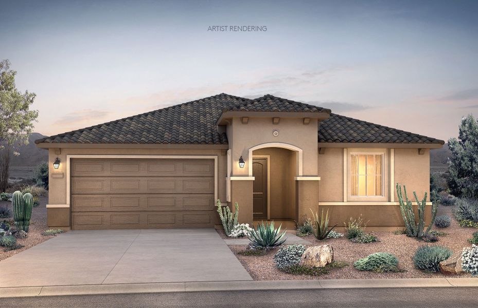Representative exterior photo of a completed home built from the Preserve by Del Webb in Sun City Festival, Buckeye, AZ (Image 16).