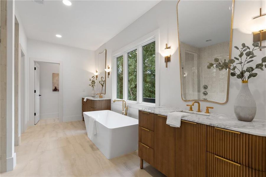 Furnished interior view inside a new home in , Roswell (Image 19).