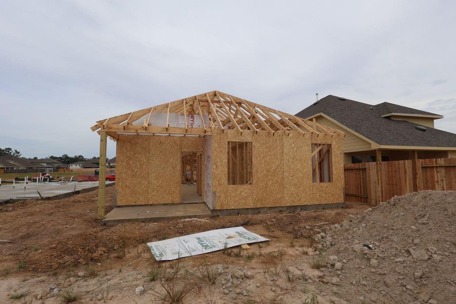 Backyard with covered patio - still under construction!