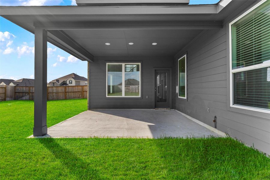 Exterior details and patio area of a home in River Ranch Estates, Dayton (Image 20). Exterior details and patio area of a home in River Ranch Estates, Dayton (Image 20).