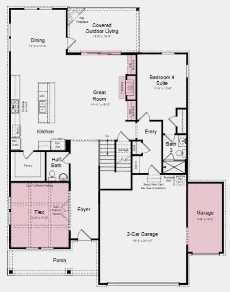 2D floor plan layout of this home in Towson Village, Peachtree City, GA (Image 3).