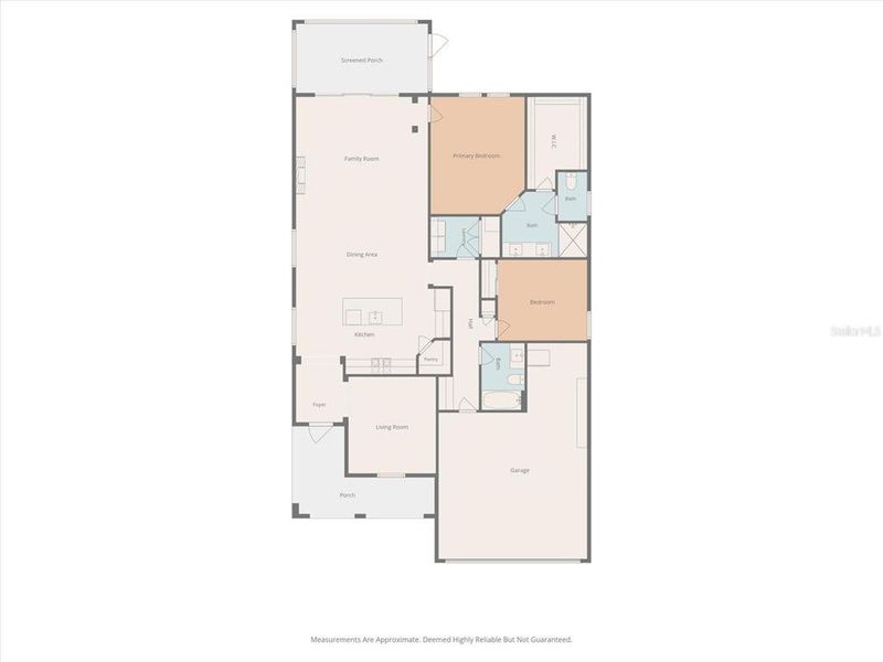 2D floor plan layout of this home in Southshore Bay Active Adult, Wimauma, FL (Image 6).