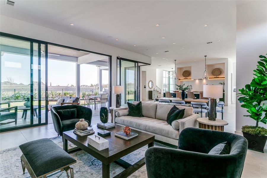 Furnished interior view inside a new home in Avadene at Las Colinas, Irving (Image 31).