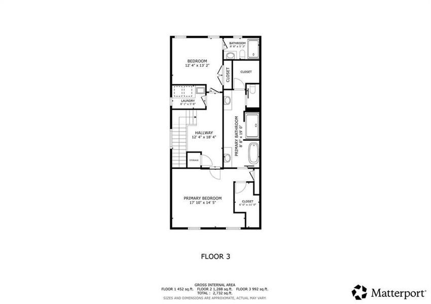 2D floor plan layout of this home in , Woodstock, GA (Image 7).