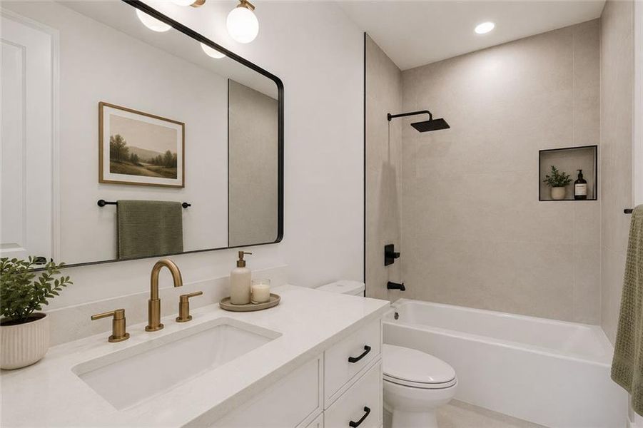 Furnished interior view inside a new home in , Marietta (Image 40).