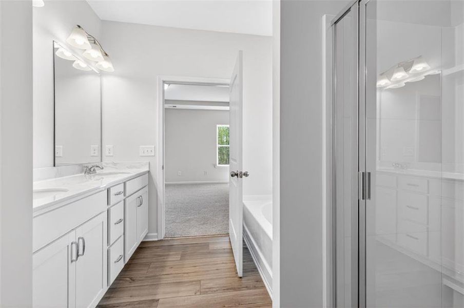 Furnished interior view inside a new home in Evergreen at Lakeside, Temple (Image 14).