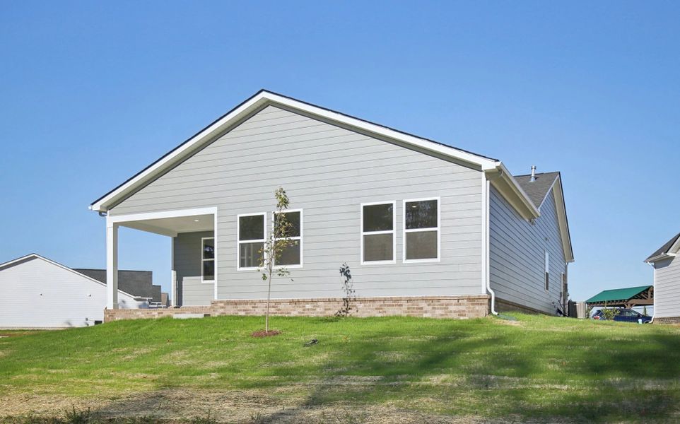 Exterior details and patio area of a home in Cedars at Cane Ridge | 55+ Community, Antioch (Image 24). Exterior details and patio area of a home in Cedars at Cane Ridge | 55+ Community, Antioch (Image 24).