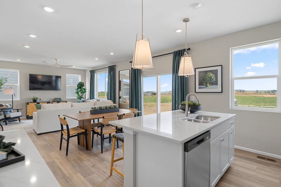 Representative furnished interior of a home built from the 3501 by Risewell Homes in Mead Crossing, Mead (Image 7).