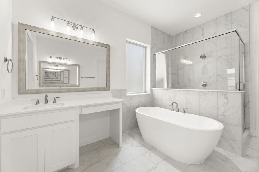 Representative furnished interior of a home built from the Ramsey by Windsor Homes in Estates at Rockhill, Frisco (Image 13).