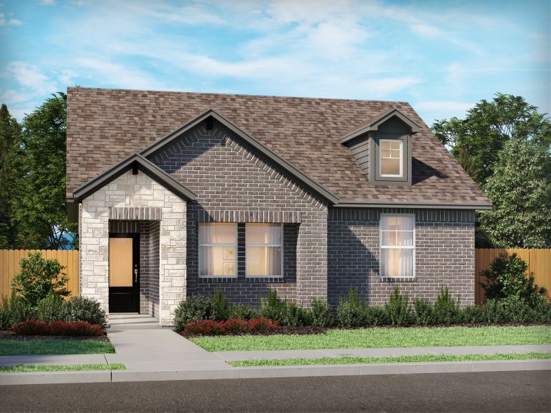 Front exterior of a new home in Cibolo Hills West - Spring Series, Fort Worth, TX, highlighting curb appeal (Image 1). Front exterior of a new home in Cibolo Hills West - Spring Series, Fort Worth, TX, highlighting curb appeal (Image 1).
