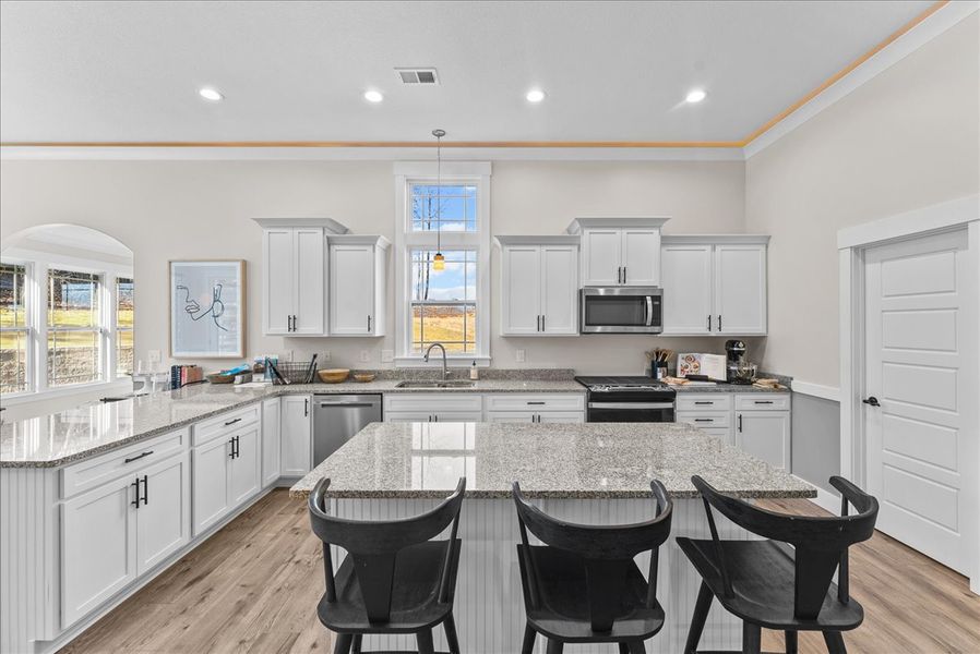 Representative furnished interior of a home built from the Drayton Elite by Enchanted Homes in Tubbs Mountain Estates, Travelers Rest (Image 11).
