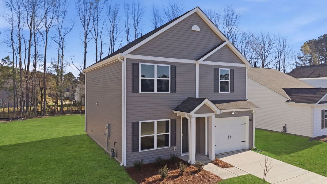 Front exterior of a new home in Jetstream Park, Wilson, NC, highlighting curb appeal (Image 21).